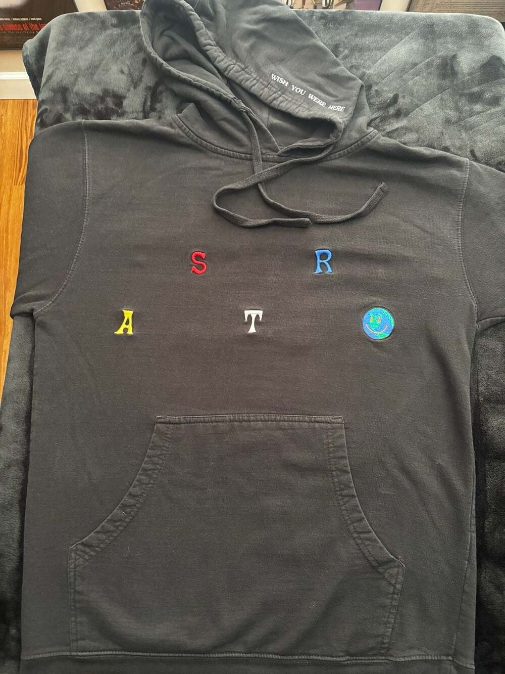 Travis Scott Astroworld Scattered Hoodie Black